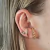 Brinco Ear Hook Liso Banhado No Ouro/ Ródio - BR808 - loja online