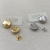 Brinco Botão Pequeno Martelado Acetinado Banhado No Ouro/Ródio - BR2793 - loja online
