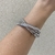 Pulseira Snake Dupla 9 MM Banhada no Ródio - PL940