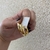 Imagem do Brinco Botão Oval Fechamento Em Click Banhado a Ouro/Ródio - ARM256