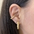 Piercing Fake Cravejado Com Zircônias Banhado No Ouro/Ródio - PF236