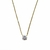 Colar ponto de luz de zircônia 8mm banho de ouro ou ródio - CL1220 - comprar online