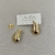 Brinco Gota Média Lisa Banhado No Ouro/Ródio - BR2895 - loja online