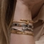 Pulseira Bracelete Snake Com Peças Triangulares Banhada a Ouro/Ródio - PL1177 - comprar online