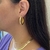 Argola Lisa Oval 3,5CM Banhada No Ouro - ARM207 - loja online