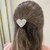 Gominha De Cabelo Com Elástico Revestido De Veludo e Coração De Strass - PS284C