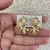 Brinco 3 Flores Com Miolo Prata Banhado No Ouro 18K - BR2458 - comprar online