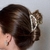 Piranha De Cabelo Vazada Metal Dourado Com Pérola E Cristal - PS229