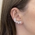 Brinco Ear Cuff Gotinhas Cravejadas em Volta Da Pedra Banhado No Ouro/Ródio - BR2916