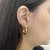 Argola Gota Martelada Média Banhada No Ouro - ARM218 - LAURA ASSUNÇÃO SEMIJOIAS 