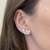 Brinco Ear Cuff Pequeno Cravejado De Navetes Banhado no Ródio - BR2918