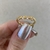 Anel Cinco Coraçõezinhos e Quatro Ponto de Luz Banhado No Ouro - AN1326 - comprar online