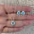 Conjunto Gotinha Pedra Fusion Rosa/Verde/Azul Cravejada Com Zircônias Em Prata 925 -CJ442 - LAURA ASSUNÇÃO SEMIJOIAS 