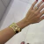 Bracelete Orgânico Com Bordas Em Alto Relevo Banhado No Ouro/Ródio - PL1526 - loja online