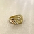Anel Divino Espírito Santo Banhado No Ouro Com Detalhes No Banho de Ródio - AN1289 - loja online