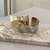 Bracelete Transpassado Largo Texturizado Banhado No Ouro/Ródio - PL1349 - comprar online