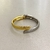 Bracelete Transpassado Martelado Prata Com Dourado - PL1300 - comprar online