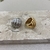 Anel Largo Estilo Rosca Fosca Acetinada Com Detalhe Liso Banhado No Ouro/Ródio - AN1480 - loja online