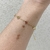 Imagem do Pulseira Corações No Fio Veneziano Banhado No Ródio/Ouro - PL1281