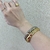 Bracelete Martelado Prata/Dourado - PL1196 - LAURA ASSUNÇÃO SEMIJOIAS 