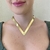 Choker Aro V Liso Banhado No Ouro/Ródio - CK836