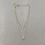 Colar Duplo Um Fio Veneziano Com Uma Pérola e Um Fio Elos Coraçõezinhos Banhado No Ródio/Ouro - CL2306 - LAURA ASSUNÇÃO SEMIJOIAS 