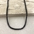 Colar Riviera Rígida Zircônias Pretas de 2 mm e 3 garras Banhada No Ródio Negro - CK856 - comprar online