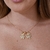 Colar Casal De Filhos (Pingente Menino e Menina) Cravejados Com Zircônias E Um Separador Banhado No Ouro - PG390