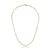 Colar Riviera Rígida 40cm Com Zircônias de 3mm e 3 garras Banho De Ouro/Ródio - CL20793MM - LAURA ASSUNÇÃO SEMIJOIAS 