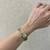 Bracelete Carti er Love Nome Com Zircônias Em Aço e Aço Banhado No Ouro - PL1181 - loja online