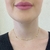 Choker Nós Na Corrente Veneziana Banhada No Ouro/ Ródio - CK527 na internet