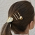 Kit Gominha De Cabelo Coração de Metal Com Três Grampos Dourado - PS302 - LAURA ASSUNÇÃO SEMIJOIAS 