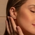 Brinco Ear Cuff Pontos de Luz Redondos e Retangulares Dourado- BR2070