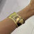Bracelete Orgânico Com Bordas Em Alto Relevo Banhado No Ouro/Ródio - PL1526 - comprar online