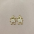 Colar Com Dois Pingentes De Meninas Cravejadas Com Zircônias E Um Separador Banhado No Ouro - PG390 - loja online