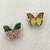 Broche De Imã Borboleta Com Pedraria Colorida Em Metal Dourado - PS290