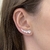 Brinco Ear Cuff Cinco Zircônias Banhado No Ouro/Ródio - BR2649