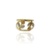 Anel 2 Flores Banhado a Ouro - AN688 - comprar online