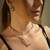 Choker Aro Gota Alongada Banhado No Ouro/Ródio - CK880