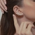 Brinco Ear Cuff Pérolas Com Mini Losangos Cravejados Banhado No Ouro - BR2946 - loja online