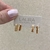 Kit Dupla De Argolas Retangulares Lisas Banhadas No Ouro - KTBR339 - LAURA ASSUNÇÃO SEMIJOIAS 