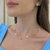 Colar Pérolas Naturais e Baguetes Irregulares na Correntinha de Bolinhas Banhado a Ouro - CL2383 - LAURA ASSUNÇÃO SEMIJOIAS 