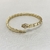 Imagem do Pulseira Bracelete Snake Com Peças Triangulares Banhada a Ouro/Ródio - PL1177
