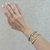 Pulseira Bracelete Snake Com Peças Triangulares Banhada a Ouro/Ródio - PL1177 - loja online