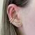 Piercing Fake 2 Voltas Com Zircônias e Liso Banhado No Ouro - PF238