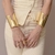 Bracelete Gladiadora Liso e Largo Banhado No Ouro - PL1417 na internet