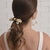 Gominha de Cabelo Laço De Courino Com Coração e Pérola Pendurada - PS303