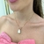 Colar Com Pingente De Pérola Barroca Com Base De Zircônias Lilás e Rosa Banhado No Ouro - CL2331