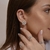 Brinco Flor De Pérolas Com Zircônias Banhado No Ródio - BR2876 na internet