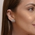 Brinco Ear Cuff 8 Voltas Cravejados Com Zircônias Banhado No Ródio - BR2870